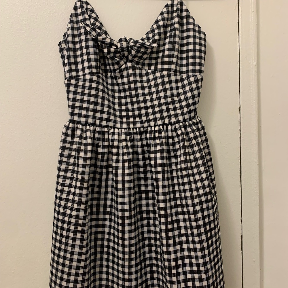 Black and white checkered dress